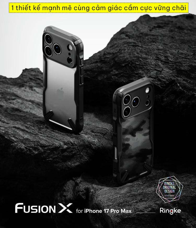 Ốp lưng iPhone 17 Pro Max Ringke Fusion X 1